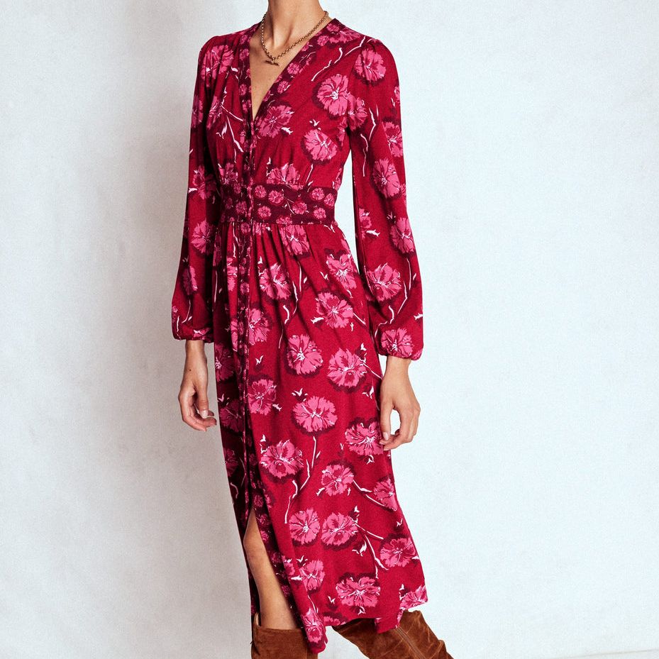 Boden Natalia Long Sleeve Tea Dress