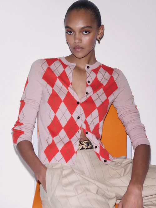 Argyle Slim Cardigan