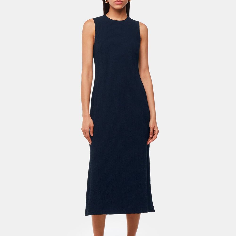 Navy Erin Textured Dress