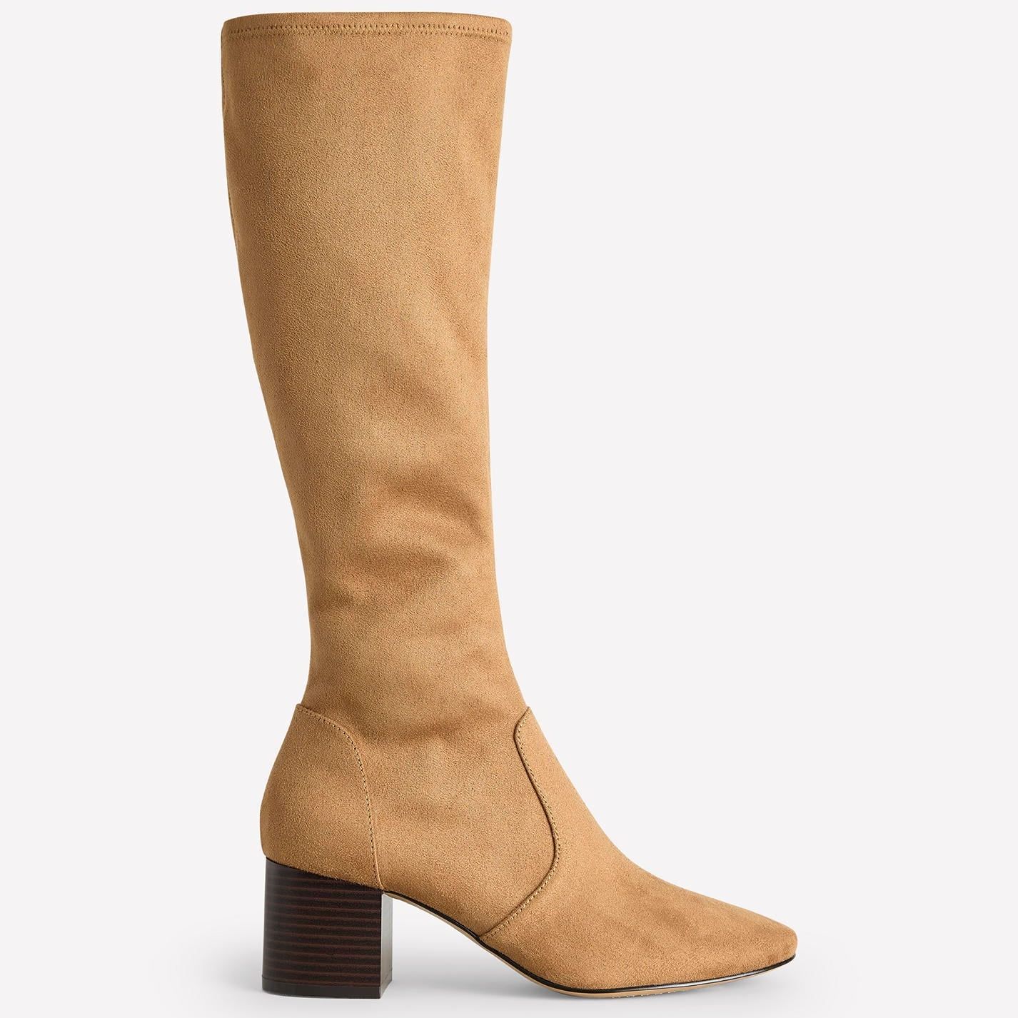 Stretch Knee Heel Boots-Acorn