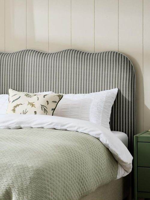 Habitat Onda Linen Double Headboard in Grey