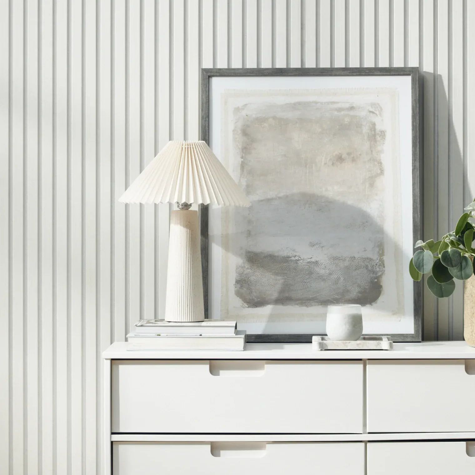 Drew &amp;amp; Jonathan Home&amp;trade; White Wood Acoustic Slat Wall Panel