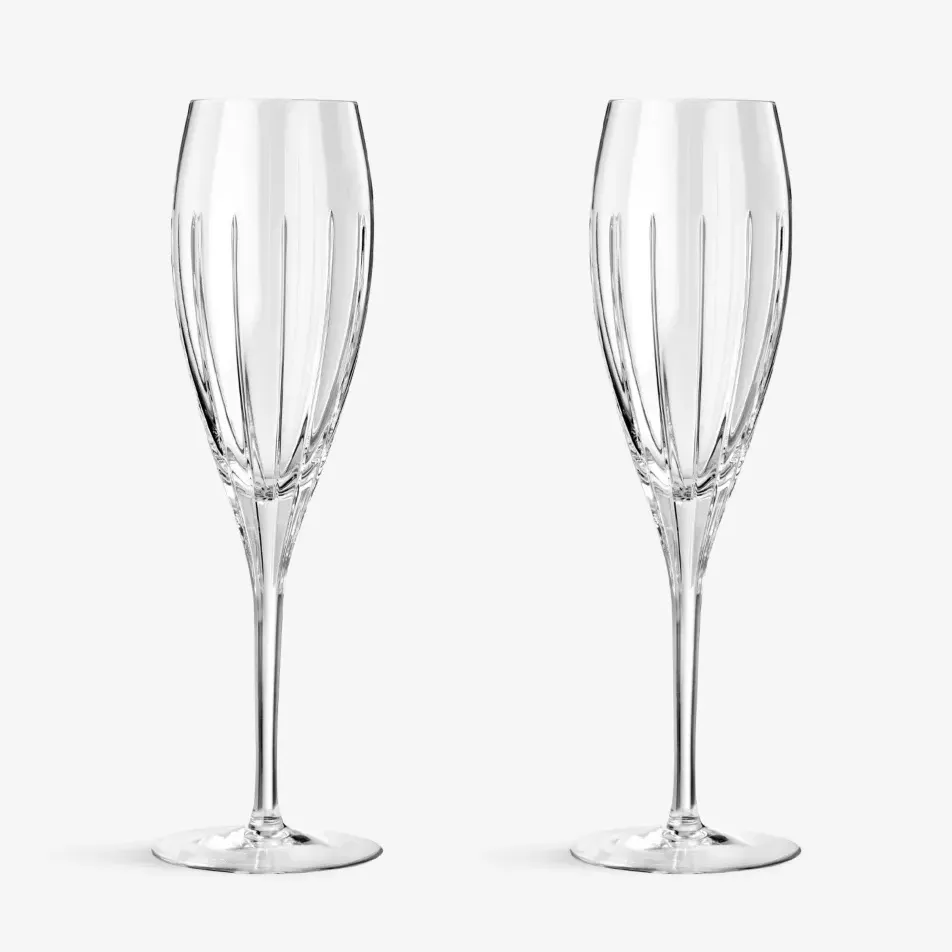 Iriana Crystal Champagne Flutes Set of Two