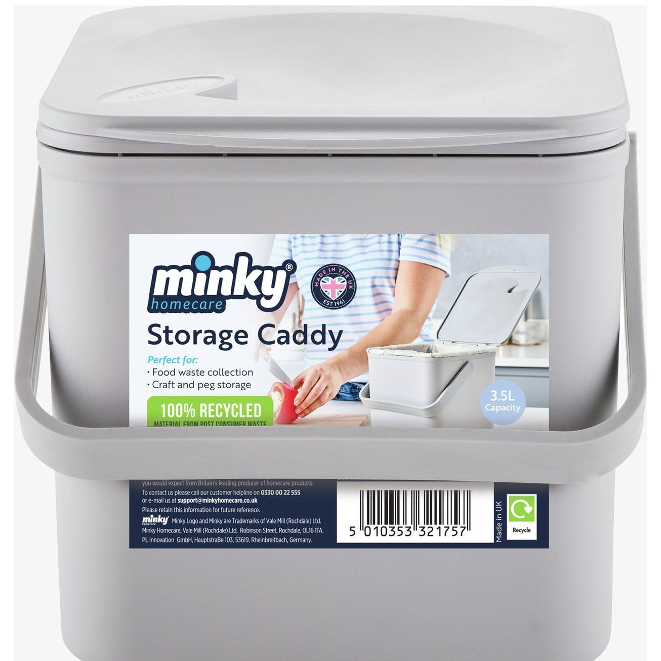 Minky Storage Caddy - Light Grey