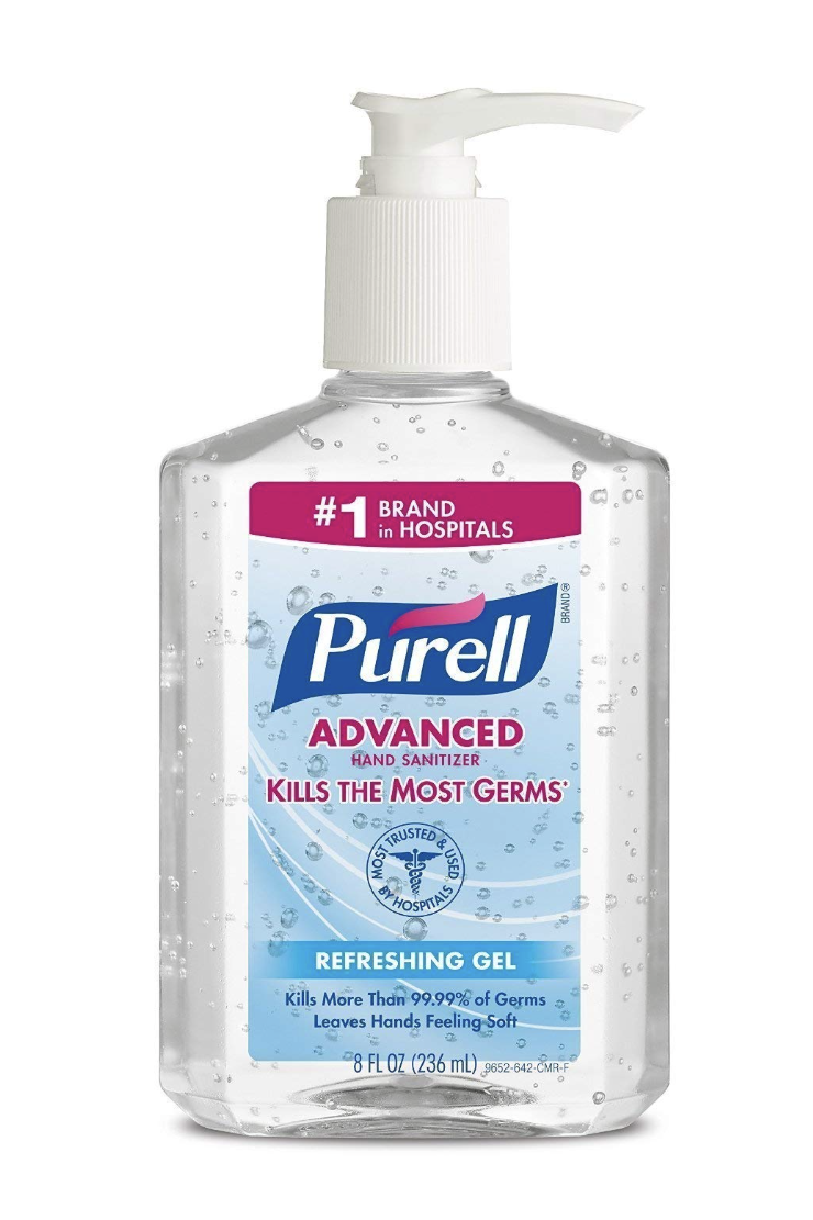 Advanced Hand Sanitizer Gel, Original, 8-Oz. Pump