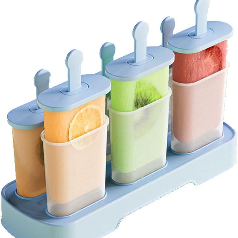 Popsicle Molds Set 6 Pieces Ice Popsicle Maker-Bpa Free,easy-Release Ice Pop Molds,homemade Ice Cream Molds (blue)