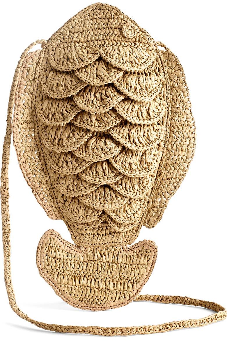 Handwoven Fish Crossbody Bag