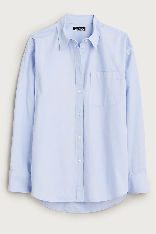 J.Crew, &Eacute;tienne Oversized Shirt in Lightweight Oxford
