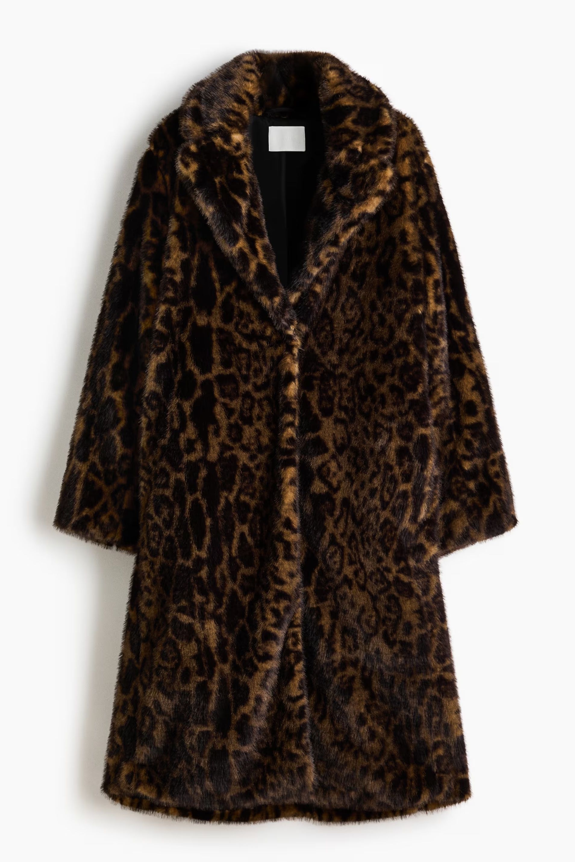 H&amp;amp;M faux fur animal print coat