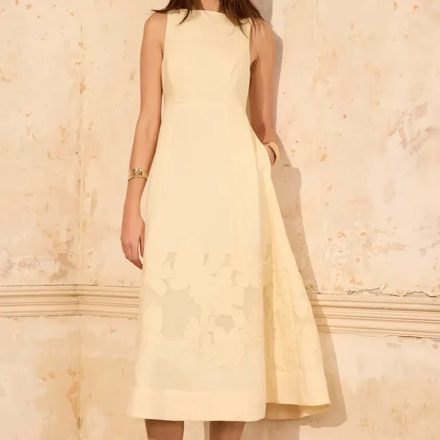 Mint Velvet Yellow Linen Blend Dress