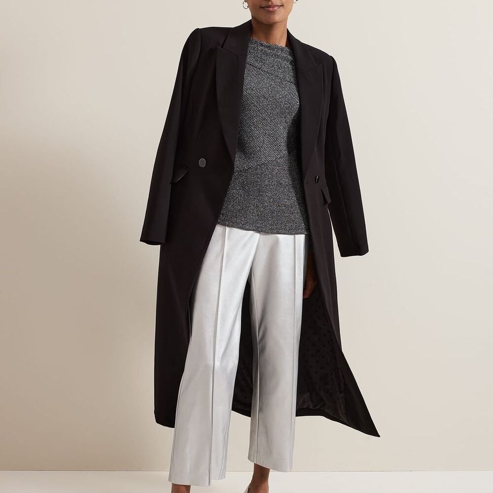 Maya Fitted Crepe Coat