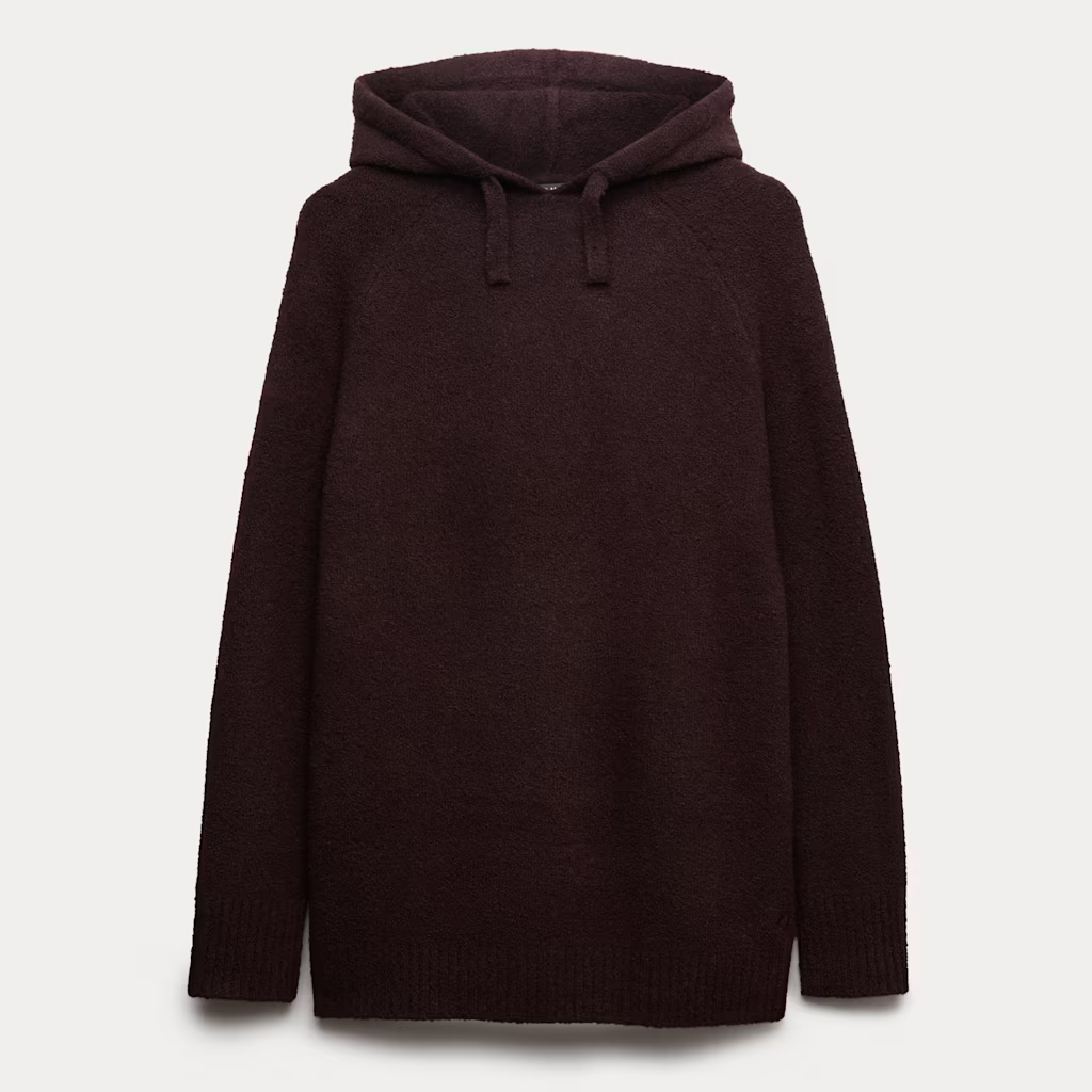 M&amp;amp;S brown knitted hoodie