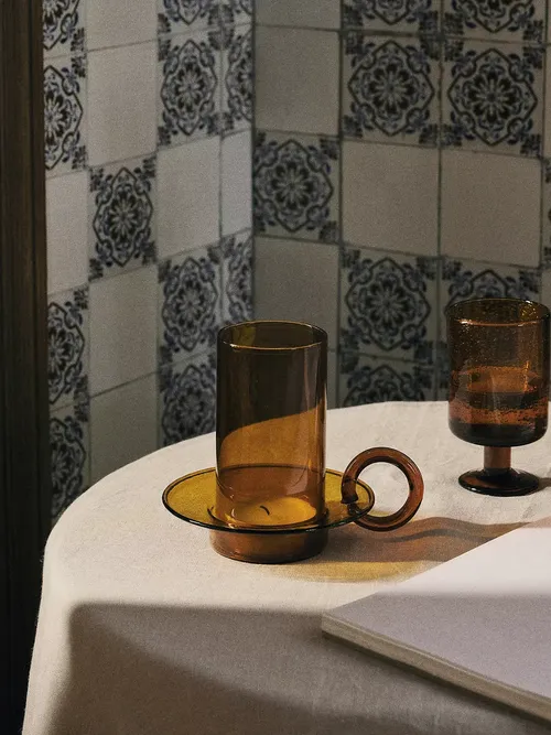 Luce Glass Candle Holder