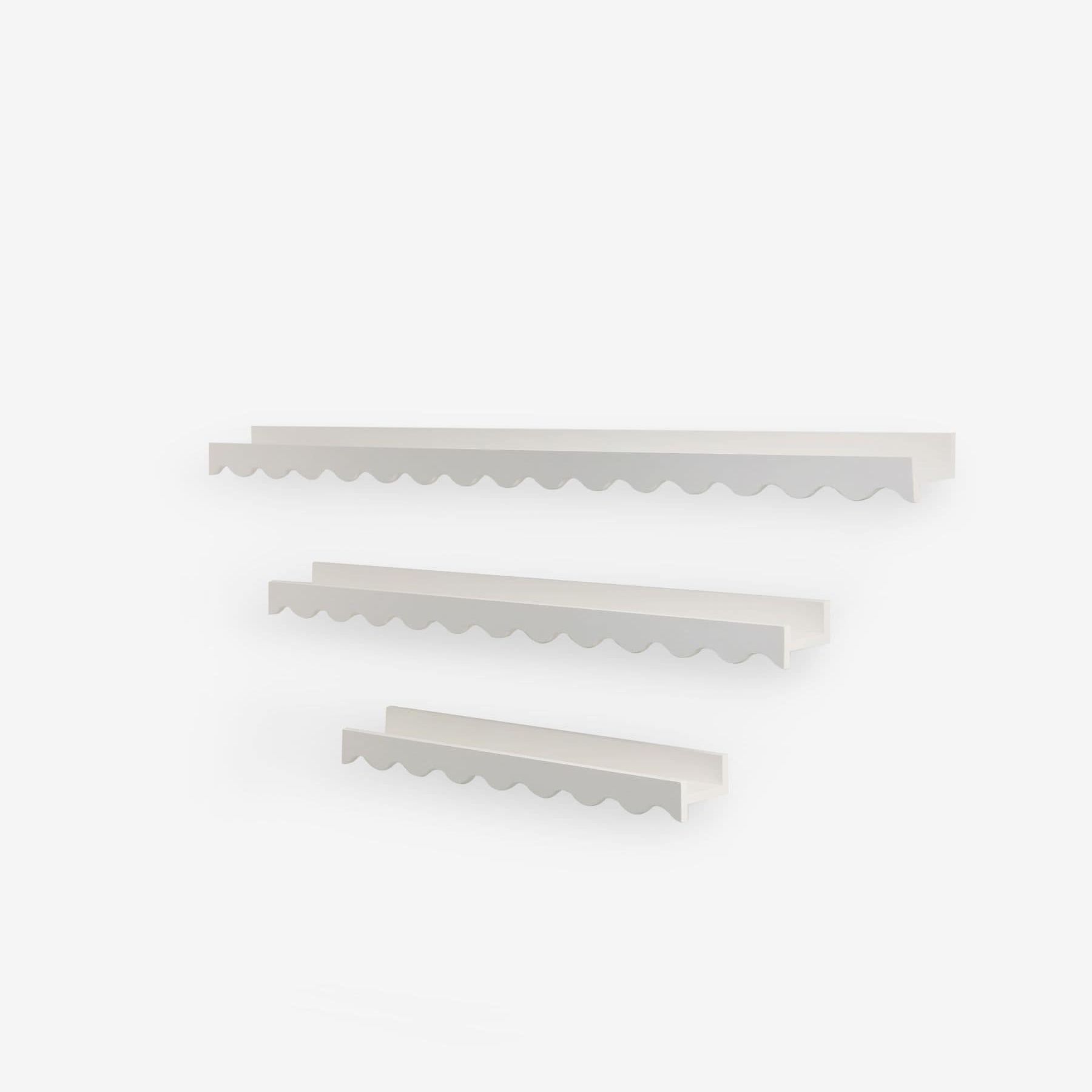 White Wavy Picture Wall Shelf