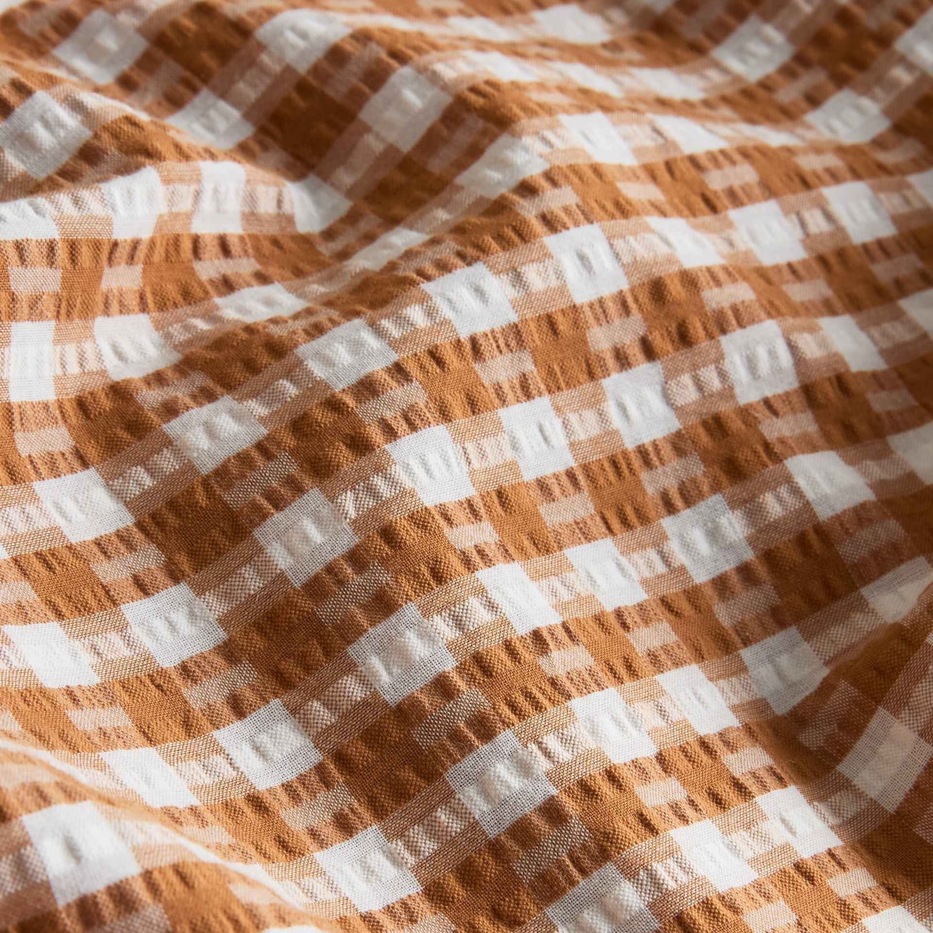 Pure Cotton Gingham Ruffle Bedding Set