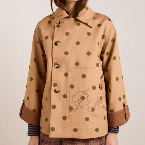 Reversible Jerry Crop Trench Coat - Camel Spot