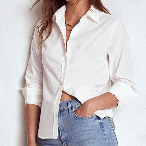 Boden White Sienna Cotton Shirt