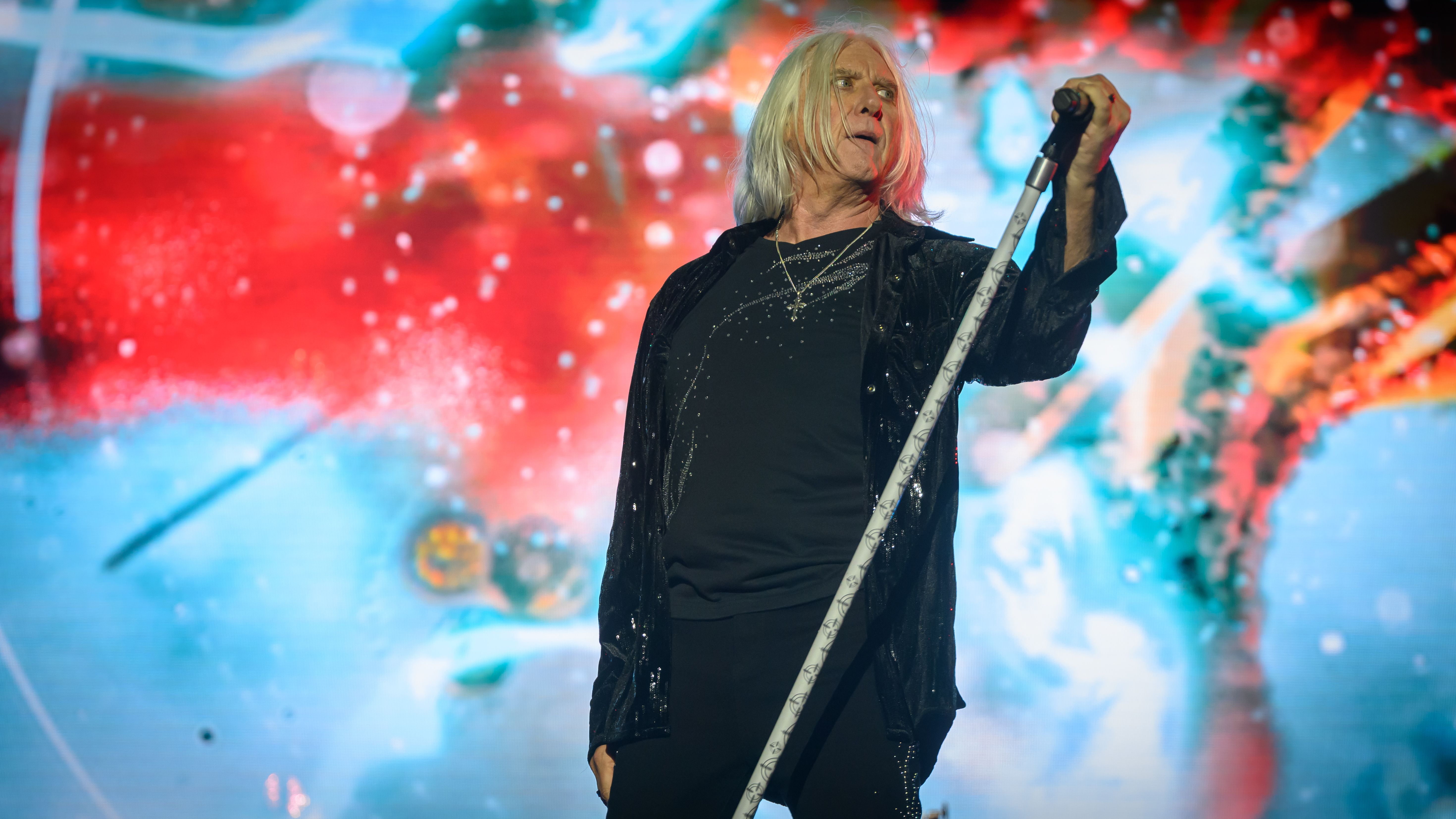 CHELMSFORD, ENGLAND - SEPTEMBER 7: Joe Elliott of Def Leppard performs onstage during Radio 2 In The Park at Hylands Park on September 7, 2025 in Chelmsford, England. (Photo by Katja Ogrin/Getty Images)