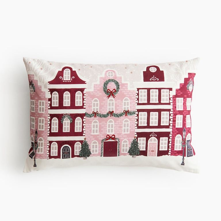 Printed Cotton Canvas Cushion Cover