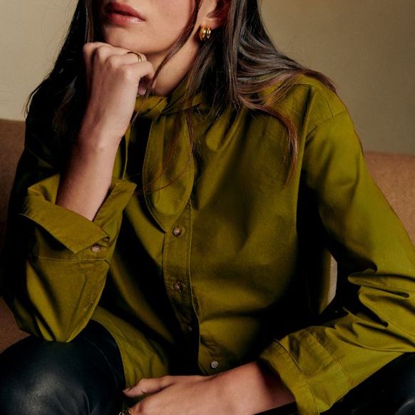 Millie Shirt - Olive - Organic Cotton - S&amp;eacute;zane