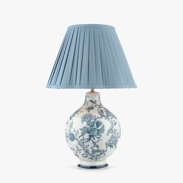 Laura Ashley, Maltby Ceramic Base Table Lamp, Blue