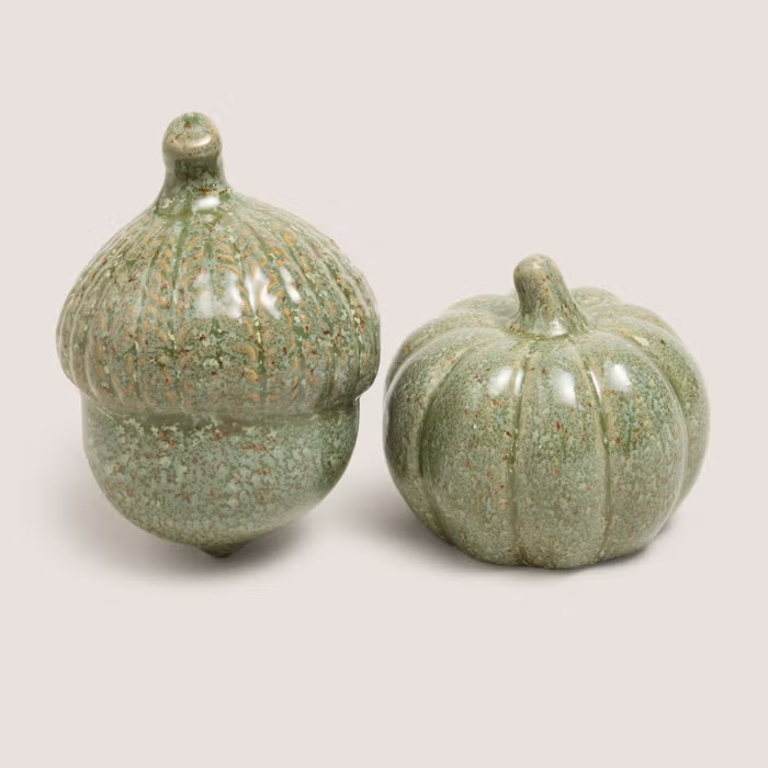 Green Pumpkin &amp;amp; Acorn Ornaments