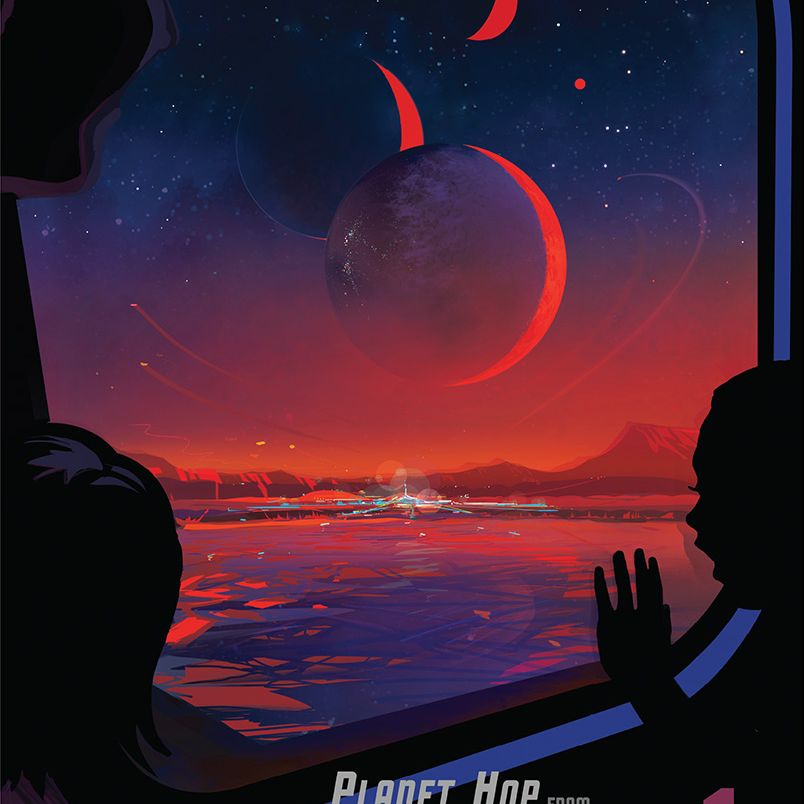 Visit TRAPPIST-1e! NASA Travel Poster Advertises Exoplanet