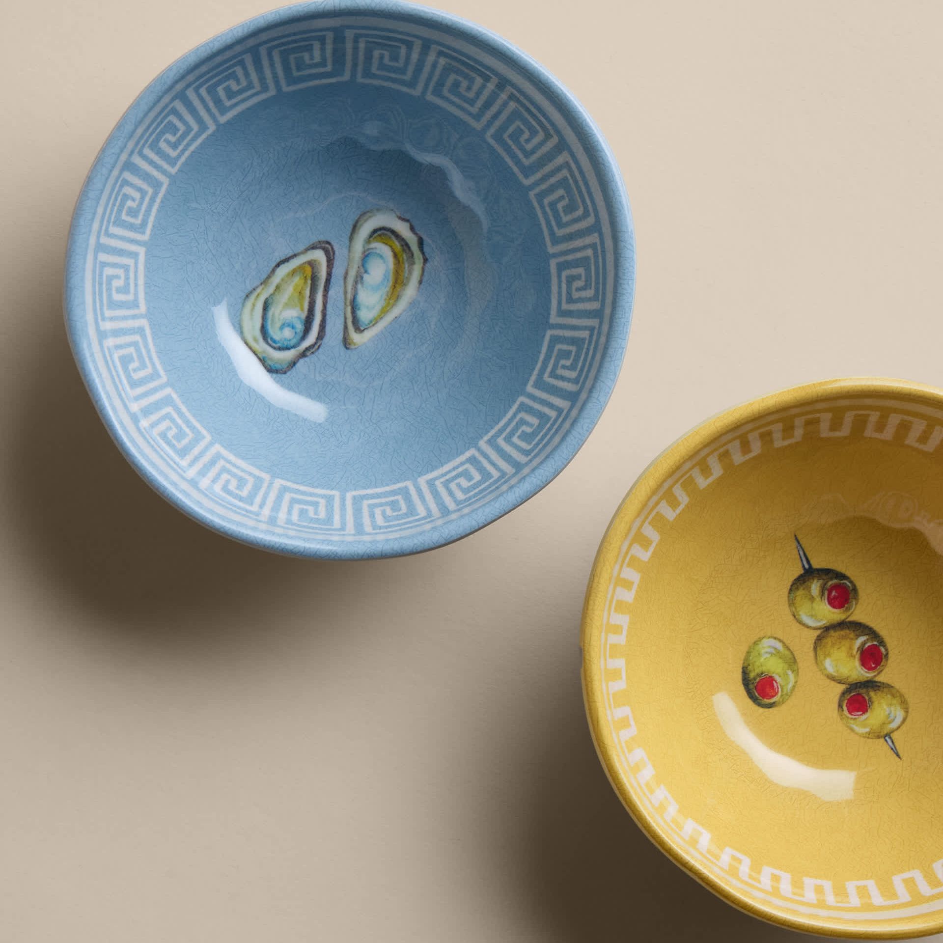 Set of 2 Coastal Picnic Nibble Bowls