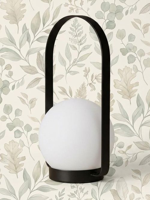 Lg Outdoor Selenia Globe Rechargeable Garden Lantern, 30cm, Natural