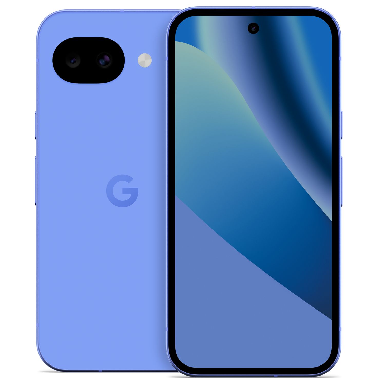 Google Pixel 10a render in the Lavender colorway.