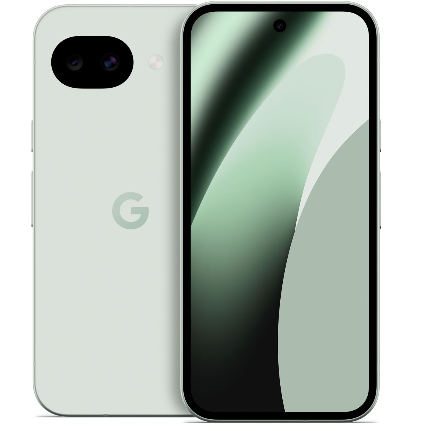Google Pixel 10a render in the Fog colorway.