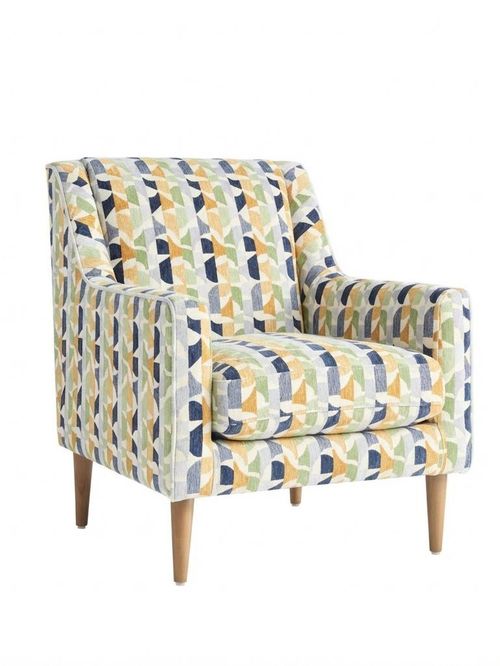 Broken Geo Chenille Ochre Prescott Armchair