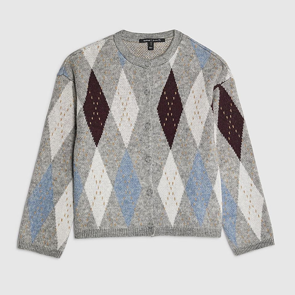 River Island, argyle cardigan