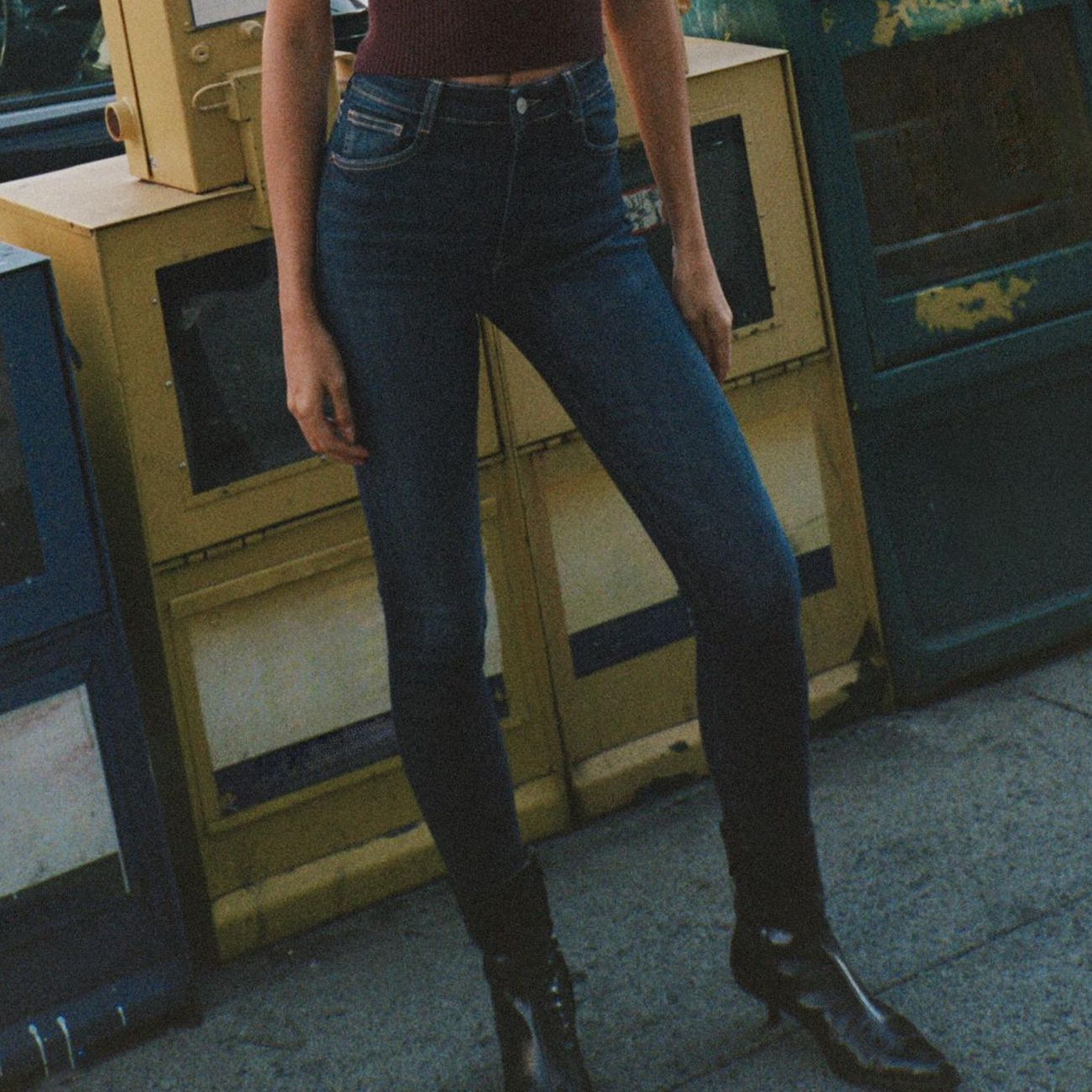 Trf High-Waist Skinny Jeans