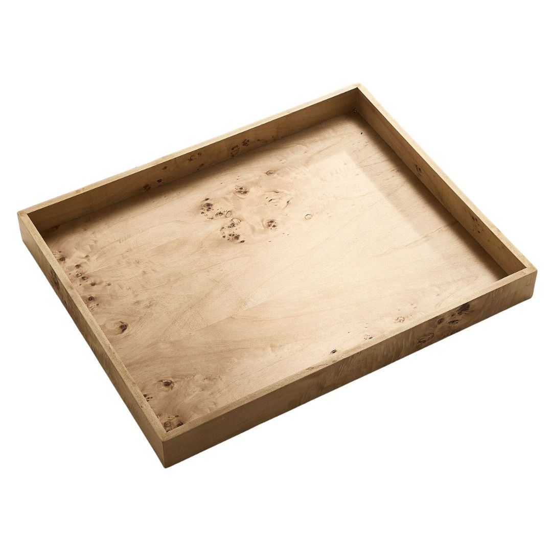 a burl wood tray