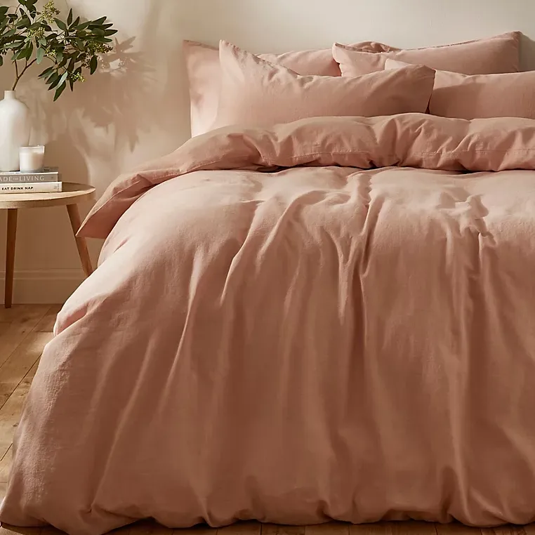 George Home, Martex Touch of Linen Seashell Pink Duvet Cover Set
