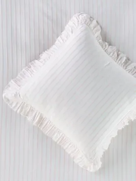 Organic Cotton Spa Sateen Ruffled Euro Sham
