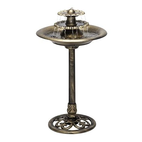 3-Tier Pedestal Fountain Bird Bath