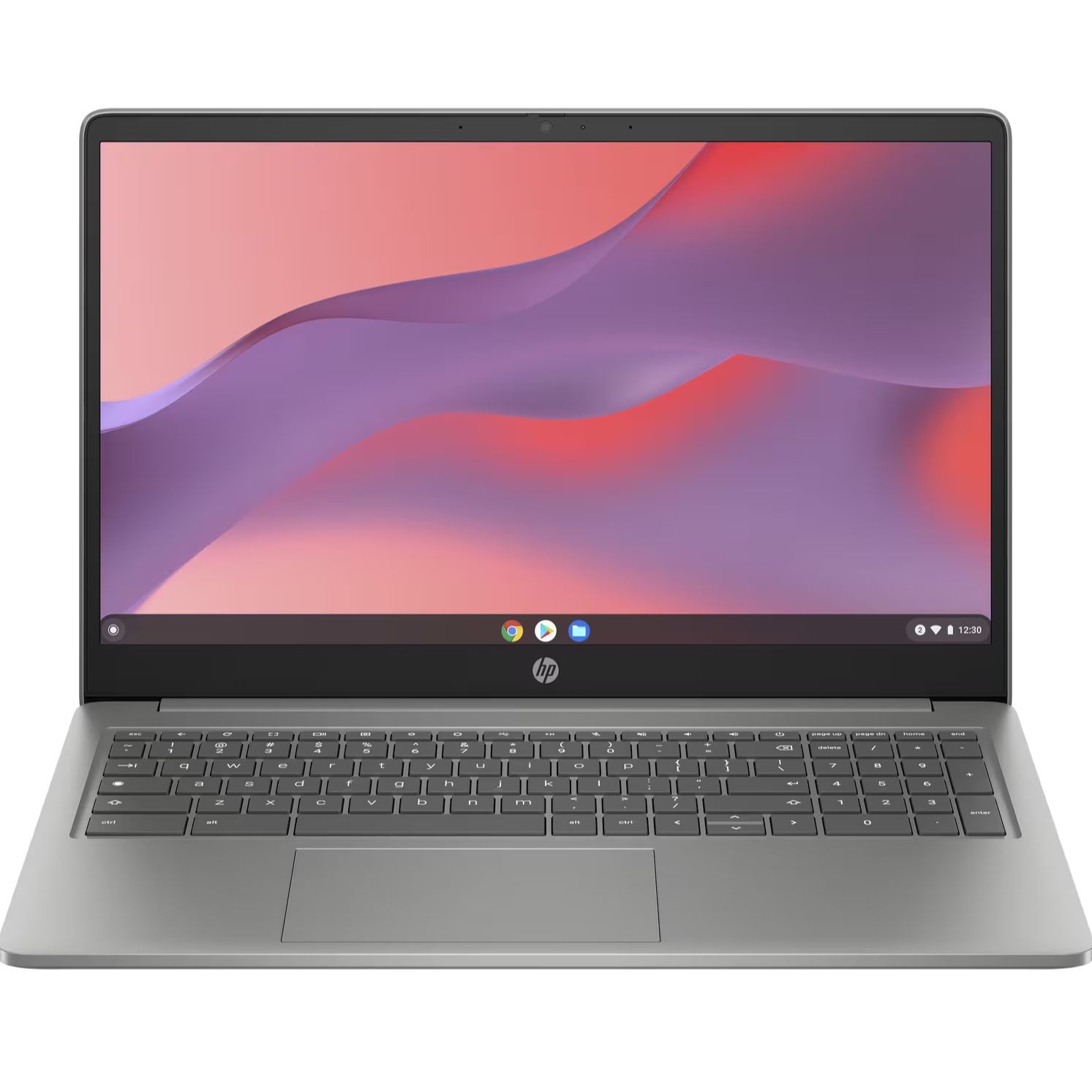 HP Chromebook Plus 15.6-inch with screen open