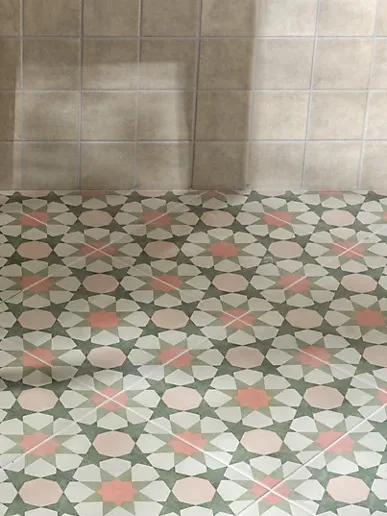 diy, Ca&amp;rsquo;Pietra Nebula Spring Bloom Green &amp;amp; Pink Matt Porcelain Indoor Floor &amp;amp; Wall Tile