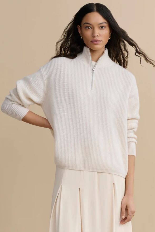 jenni kayne cashmere half-zip