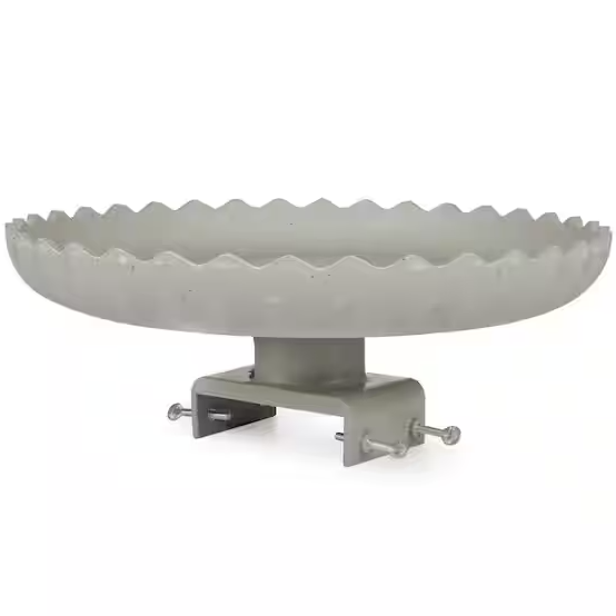 120W Scalloped Heated Birdbath with Deck Mount