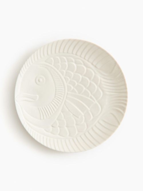 Large Textured Porcelain Serving Plate