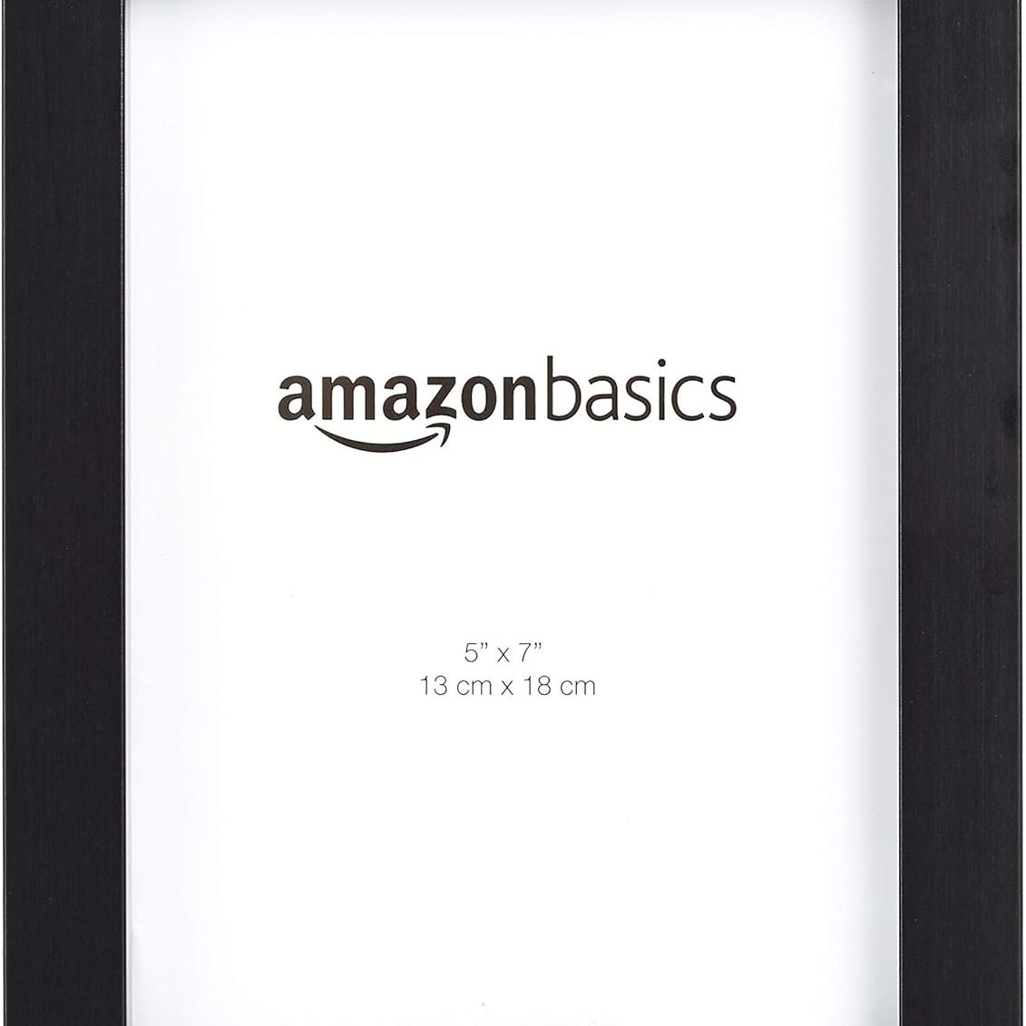 Amazon Basics Rectangular Photo Picture Frame, 5" X 7", Pack of 2, Black