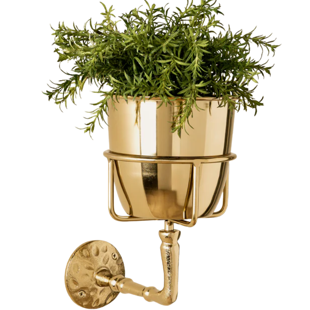 a wall mounted flower pot holder