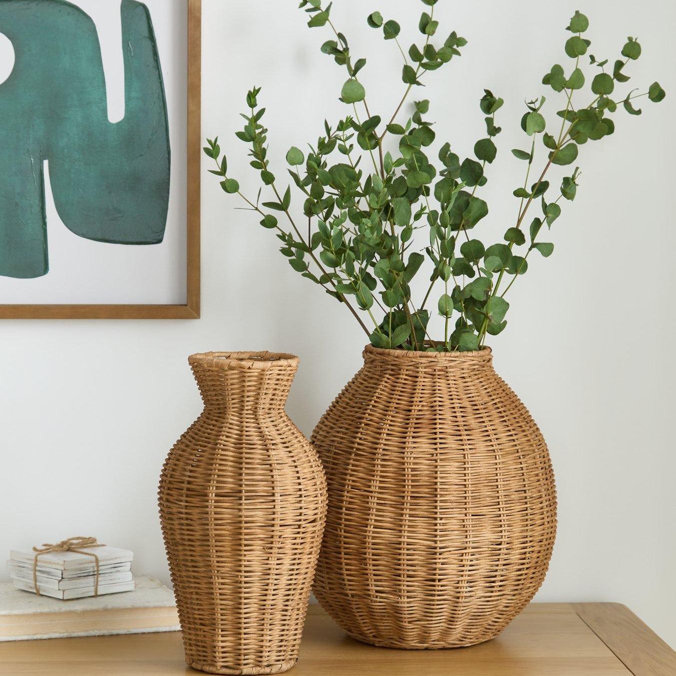 Set of 2 Decor Vases 30cm - Natural