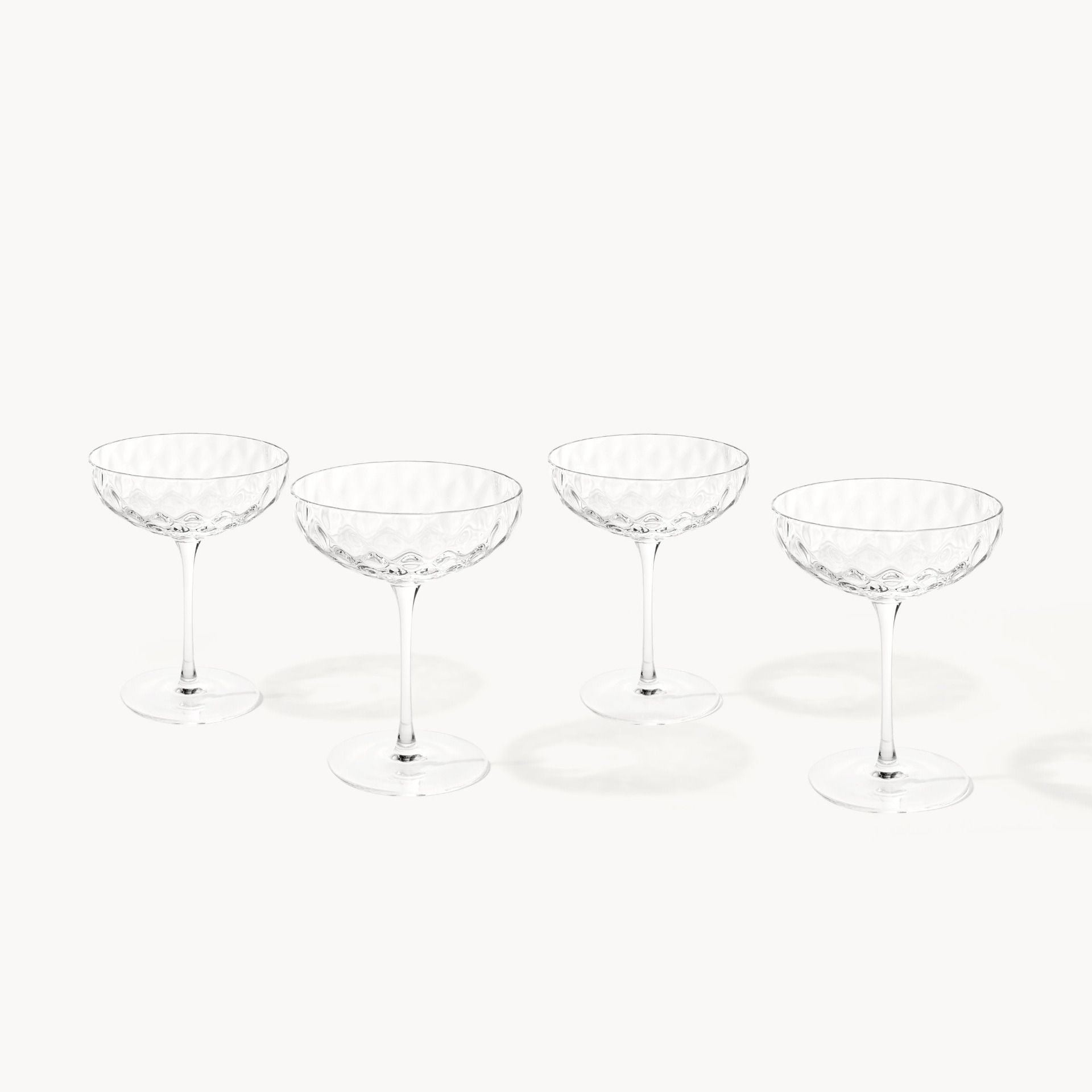 Westwing I Victoria Beckham, Mouth-Blown Champagne Coupes Aubrey, Set of 4