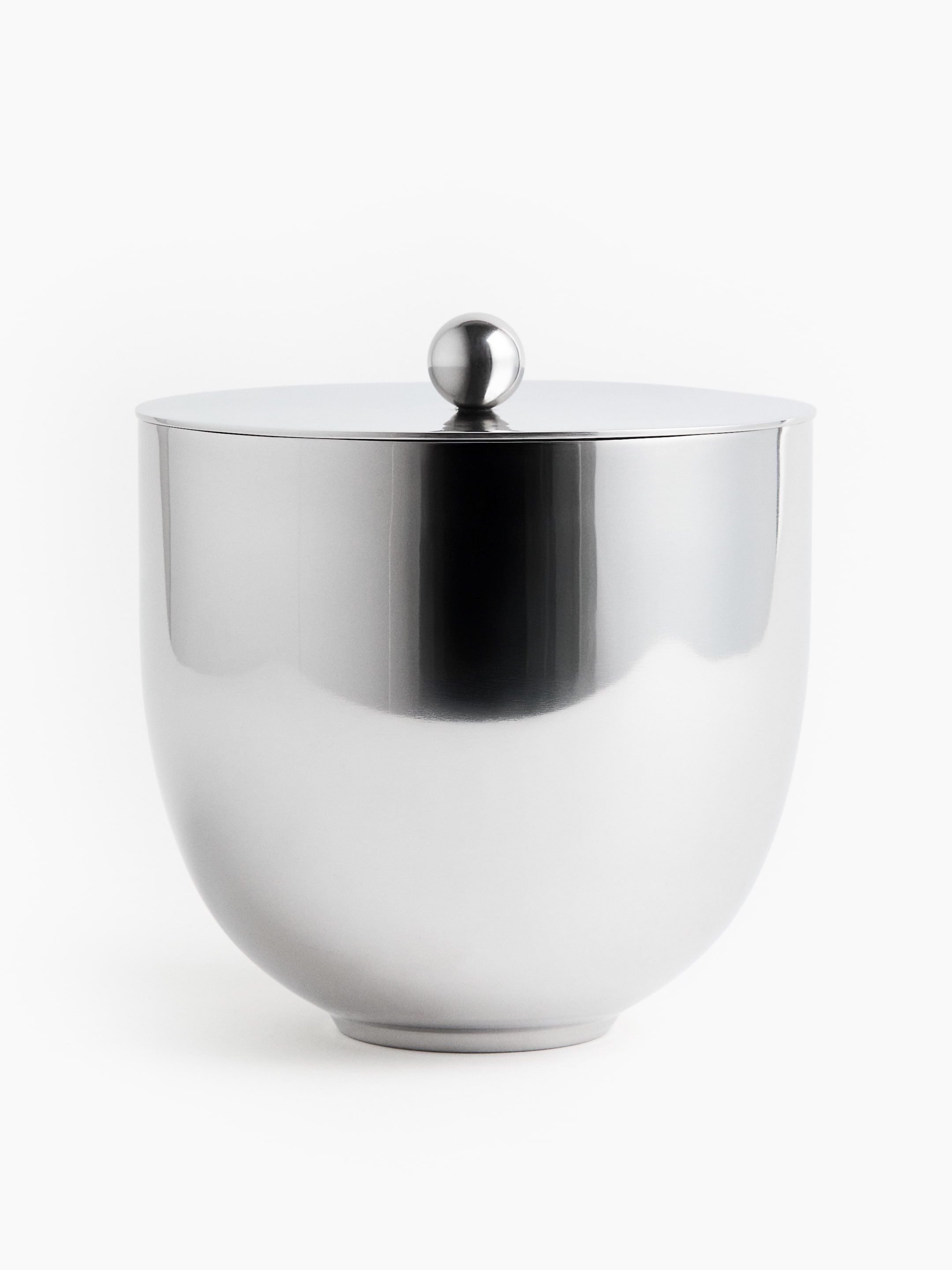 Stainless Steel Ice Bucket in Silver
