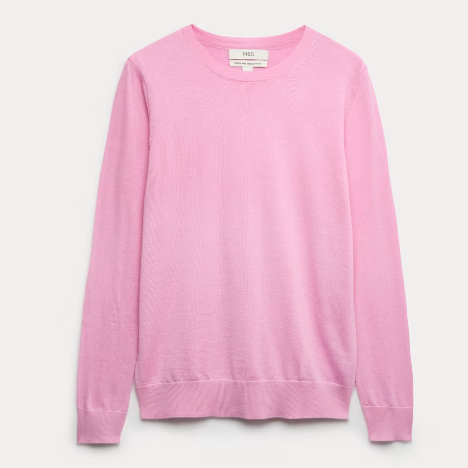 M&amp;amp;S pink knitted jumper