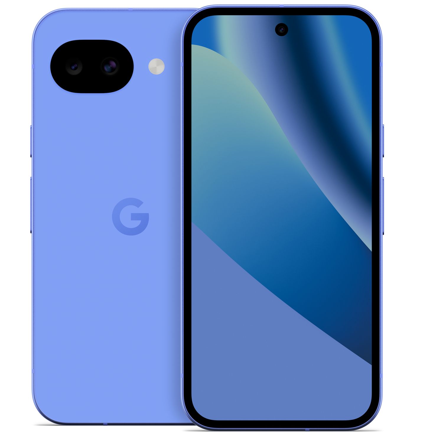 Google Pixel 10a render in the Lavender colorway.